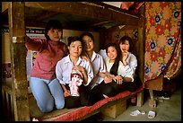 Hanoi-born teachers in the remote mountain outpost of Can Cau. Vietnam ( color)
