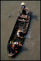 Small boat seen from above. Can Tho, Vietnam
