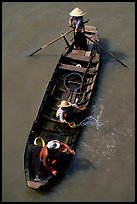 Small boat seen from above. Can Tho, Vietnam (color)