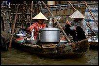 Boat-based food vendors. Can Tho, Vietnam