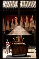 Ritual chimney and incense coils, Cholon. Cholon, District 5, Ho Chi Minh City, Vietnam (color)