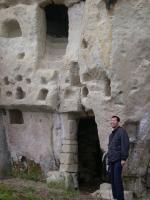 Troglodyde dwellings.  ( color)