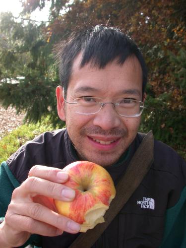 Free apple, Chenonceaux chateau.  (color)